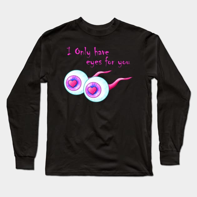 Pastel Goth Anatomical Eyes Valentine Long Sleeve T-Shirt by Wanderer Bat